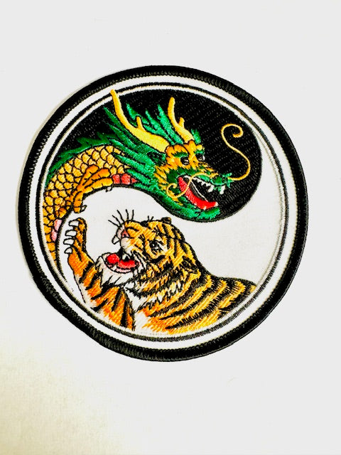 4" Round Yin Yang Dragon patch