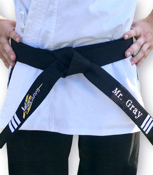 Embroidered Black Belt